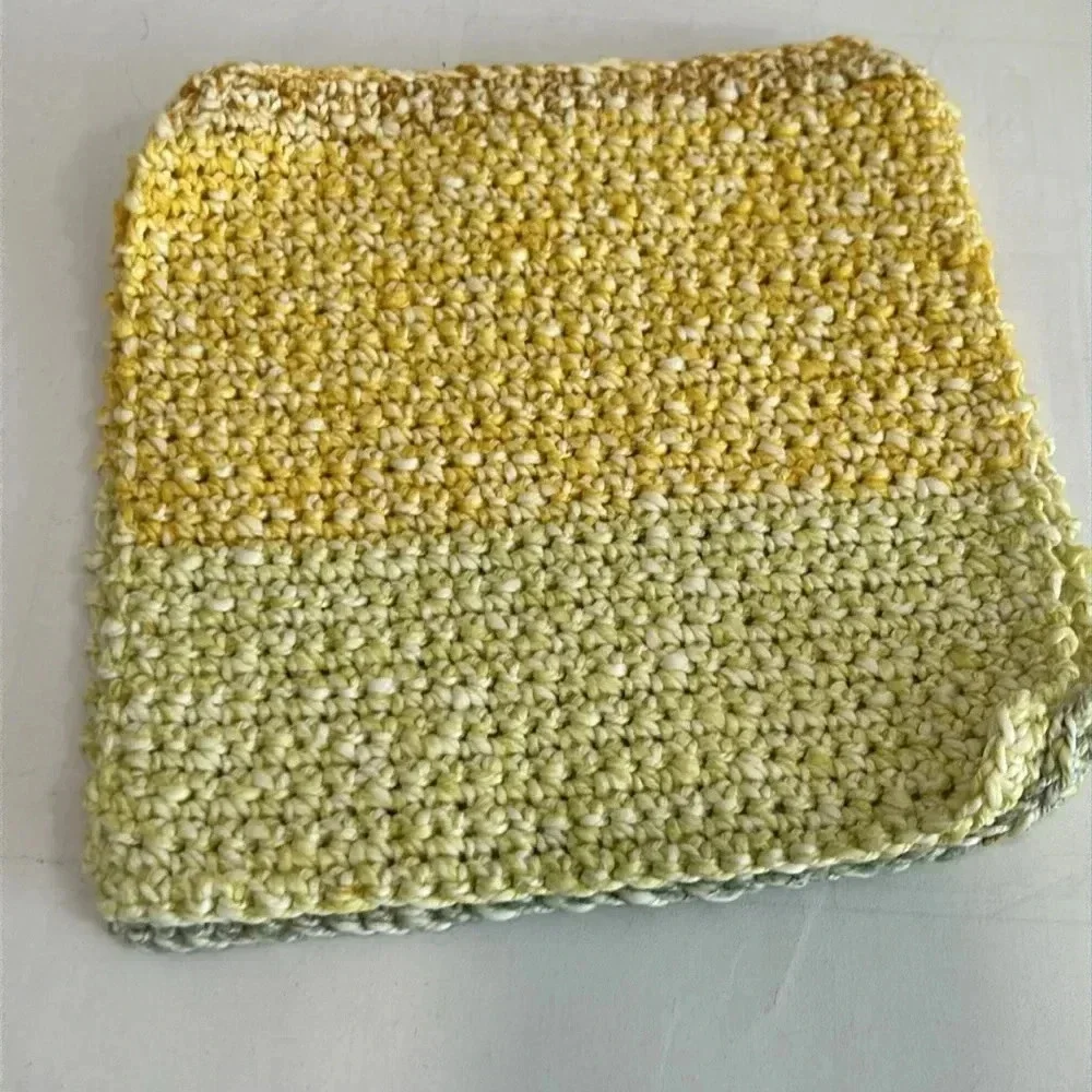 Hand Crocheted Washcloth/Dishcloth - Set of 3